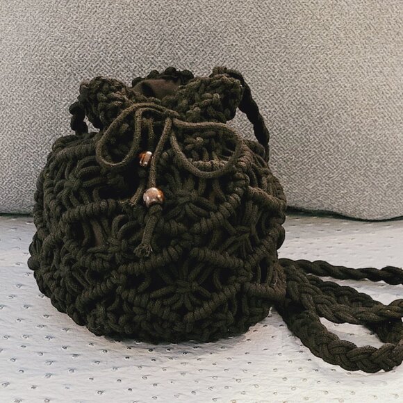 NWOT Lined Crochet Shoulder Bag - Picture 1 of 1
